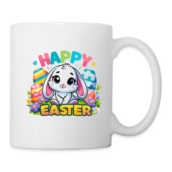 Happy Easter - Easter Bunny Illustration - Mug - white - Right
