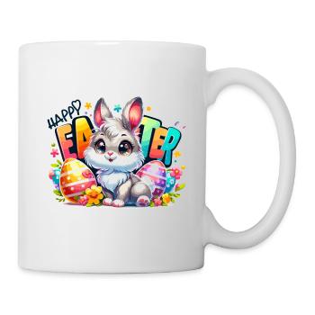 Happy Easter - Easter Bunny Illustration - Mug - white - Right