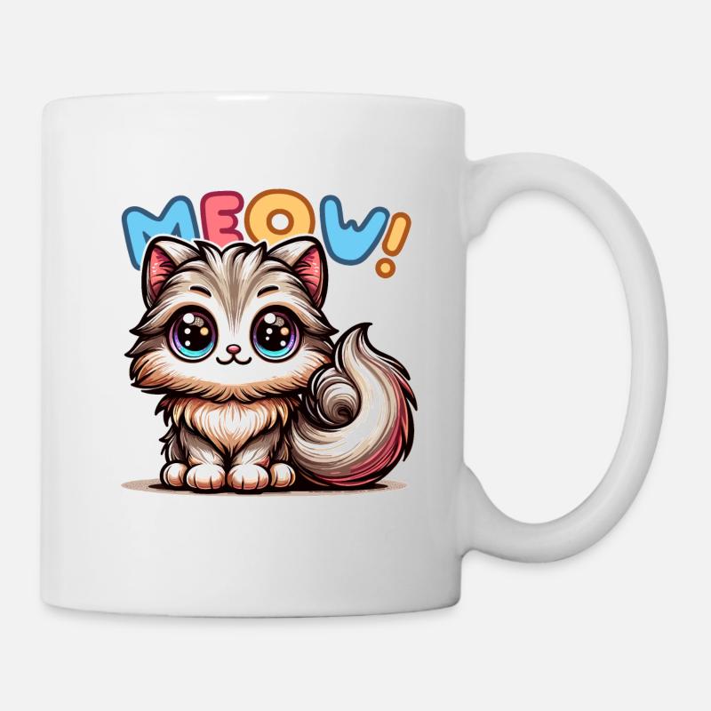 Miaou - Illustration de chat - Mug blanc - blanc
