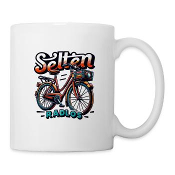 Selten Radlos - Fahrrad Illustration - Tasse - Weiß - Rechts