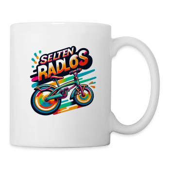 Selten Radlos - Fahrrad Illustration - Tasse - Weiß - Rechts