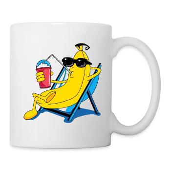 Banane im Urlaub - Tasse - Weiß - Rechts