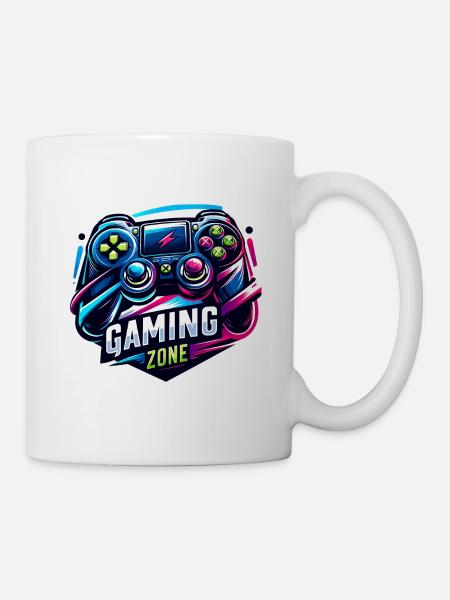 Gaming Zone - Controller Illustration - Tasse - Weiß