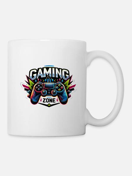 Gaming Zone - Controller Illustration - Tasse - Weiß