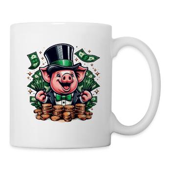 LUCKY PIG JACKPOT MONEY RICH PROSPERITY GREEN - Mug - white - Right