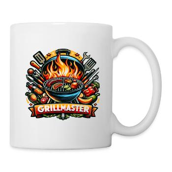 GrillMaster - Grill Illustration - Tasse - Weiß - Rechts
