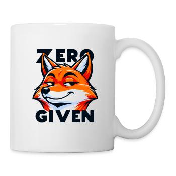 Zéro donné - Illustration de renard - Mug blanc - blanc - Droite