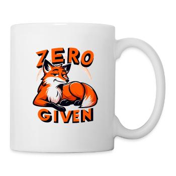 Zéro donné - Illustration de renard - Mug blanc - blanc - Droite