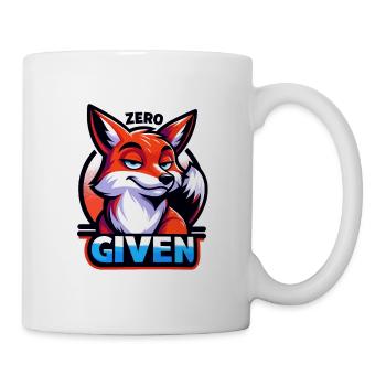 Zéro donné - Illustration de renard - Mug blanc - blanc - Droite