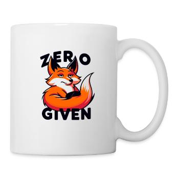 Zéro donné - Illustration de renard - Mug blanc - blanc - Droite