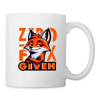 Zéro donné - Illustration de renard - Mug blanc - blanc - Droite