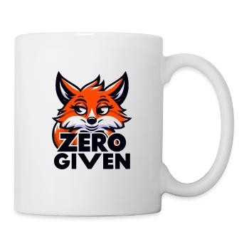 Zéro donné - Illustration de renard - Mug blanc - blanc - Droite