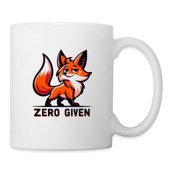 Zéro donné - Illustration de renard - Mug blanc - blanc - Droite
