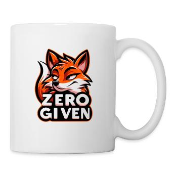 Zéro donné - Illustration de renard - Mug blanc - blanc - Droite