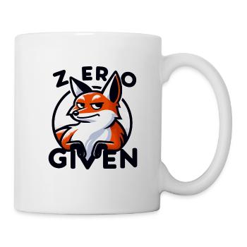 Zéro donné - Illustration de renard - Mug blanc - blanc - Droite