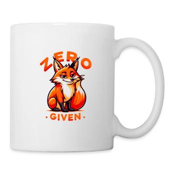 Zéro donné - Illustration de renard - Mug blanc - blanc - Droite