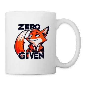 Zéro donné - Illustration de renard - Mug blanc - blanc - Droite