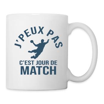 handball je peux pas c est match de hand - Mug blanc - blanc - Droite