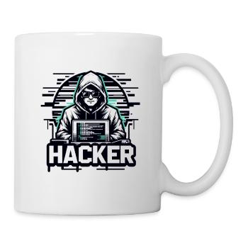 Hacker - Illustration - Mug blanc - blanc - Droite