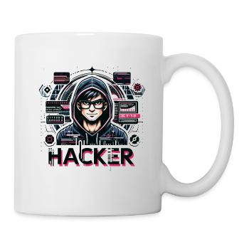 Hacker - Illustration - Mug blanc - blanc - Droite