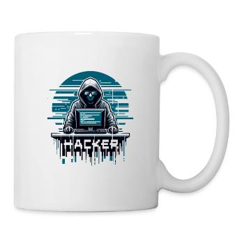 Hacker - Illustration - Mug blanc - blanc - Droite