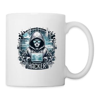 Hacker - Illustration - Mug blanc - blanc - Droite