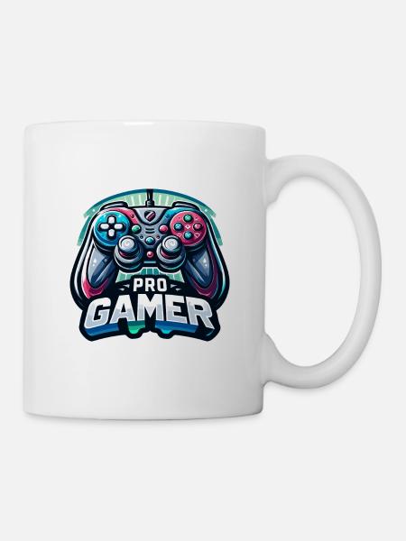 Pro Gamer - Controller Illustration - Tasse - Weiß