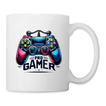 Pro Gamer - Controller Illustration - Tasse - Weiß - Rechts