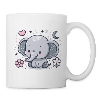ÉLÉPHANT ANIMAL BÉBÉ MIGNON ENFANT ENFANT IDÉE CADEAU - Mug blanc - blanc - Droite