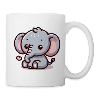 ÉLÉPHANT ANIMAL BÉBÉ MIGNON ENFANT ENFANT IDÉE CADEAU - Mug blanc - blanc - Droite