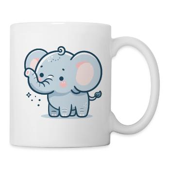 ÉLÉPHANT ANIMAL BÉBÉ MIGNON ENFANT ENFANT IDÉE CADEAU - Mug blanc - blanc - Droite