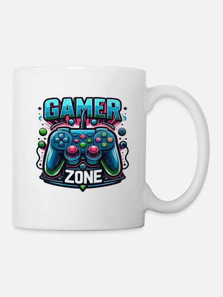 Gamer Zone - Controller Illustration - Tasse - Weiß