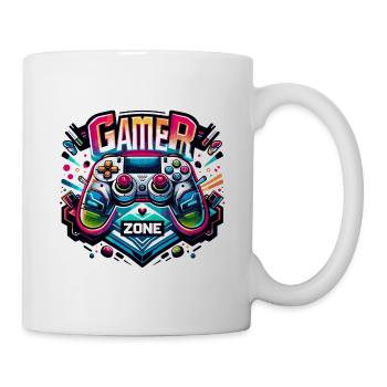 Gamer Zone - Controller Illustration - Tasse - Weiß - Rechts