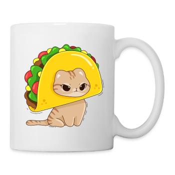 Katze und Tacos - Tasse - Weiß - Rechts