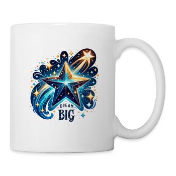 Dream Big - Sternschnuppe Illustration - Tasse - Weiß - Rechts