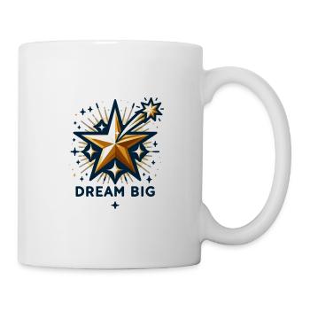Rêvez grand - Illustration d’étoile filante - Mug blanc - blanc - Droite