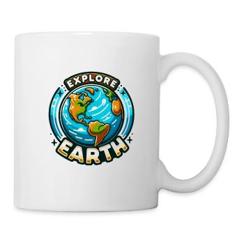 Explorez la Terre - Illustration de la Terre - Mug blanc - blanc - Droite