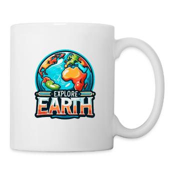 Explorez la Terre - Illustration de la Terre - Mug blanc - blanc - Droite