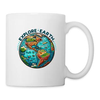 Explore Earth - Erde Illustration - Mug - white - Right