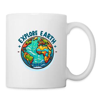 Explore Earth - Erde Illustration - Mug - white - Right