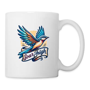 Soar High - Bird Illustration - Mug - white - Right