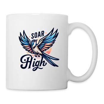 Soar High - bird illustration - Mug - white - Right