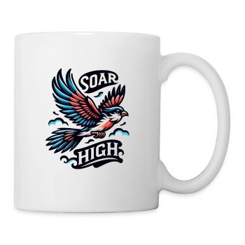 Soar High - bird illustration - Mug - white - Right