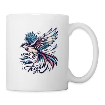 Soar High - bird illustration - Mug - white - Right