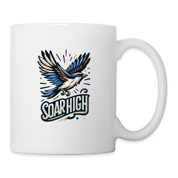Soar High - bird illustration - Mug - white - Right