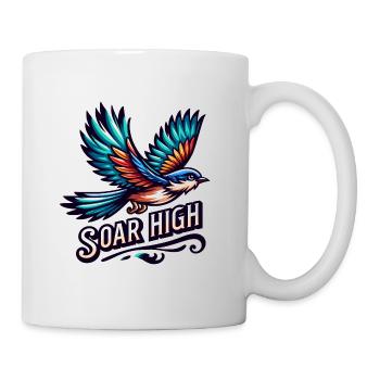 Soar High - bird illustration - Mug - white - Right