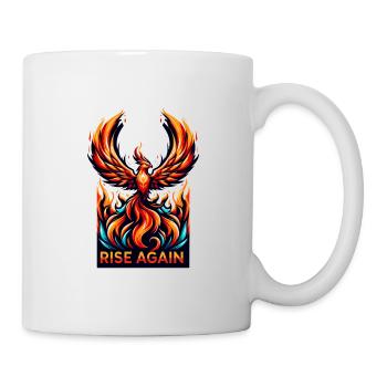 Rise Again - Phönix Illustration - Tasse - Weiß - Rechts