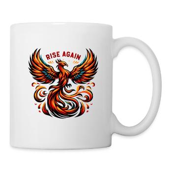 Rise Again - Phönix Illustration - Tasse - Weiß - Rechts