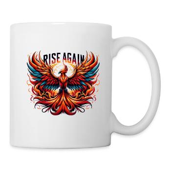 Rise Again - Phönix Illustration - Tasse - Weiß - Rechts