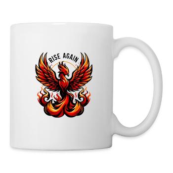 Rise Again - Phönix Illustration - Tasse - Weiß - Rechts